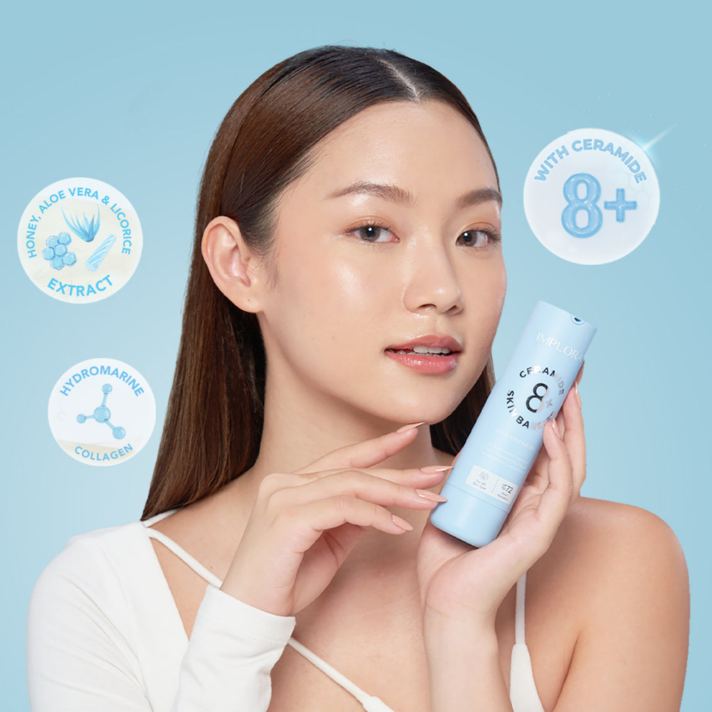 Implora 8+ Ceramide Skin Barrier Moisturizing Gel | Pelembab Kulit Kering, Kombinasi, Acne Prone | Moisturizer Sensitive Skin
