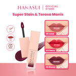 Hanasui Tintdorable Lip Stain - Lip Tint Melembapkan Transferproof Tahan Lama Natural Formula Ringan
