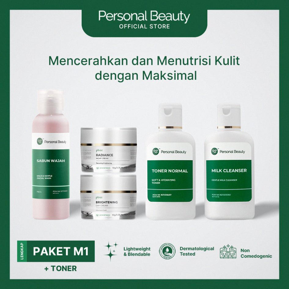 Paket Wajah M1 Personal Beauty Mencerahkan Memudarkan Flek Wajah