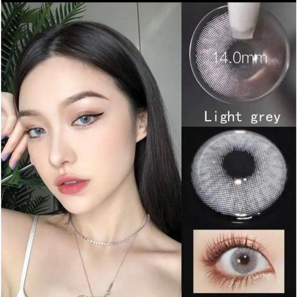 Eyeshare Barbie Softlens Gray Soft 14.2mm Color Contact Lens Yearly Use Big Eye Soflen