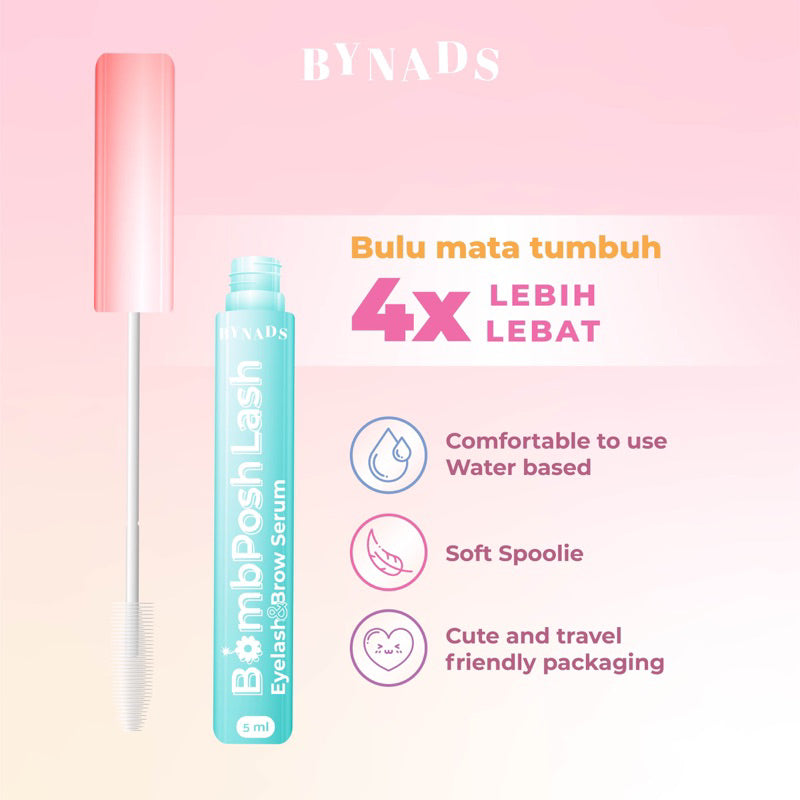 [OFFICIAL] Bynads 2in1 Bombposh Lash and Brow Serum Bynads Eyelash Brow Serum Penumbuh Bulu Mata dan Alis By Bombposh Bynads