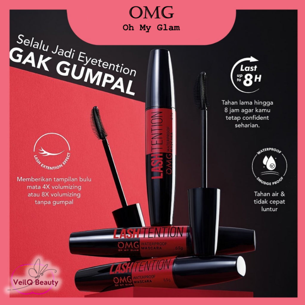 OMG Oh My Glam LASHTENTION Waterproof Mascara Precise Matic Eyebrow
