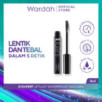 WARDAH EyeXpert Liftlast Waterproof Mascara 8ml Lentik Dalam 5 Detik, Tahan Lama 12 Jam - Maskara Anti Air Tahan Air - Makeup