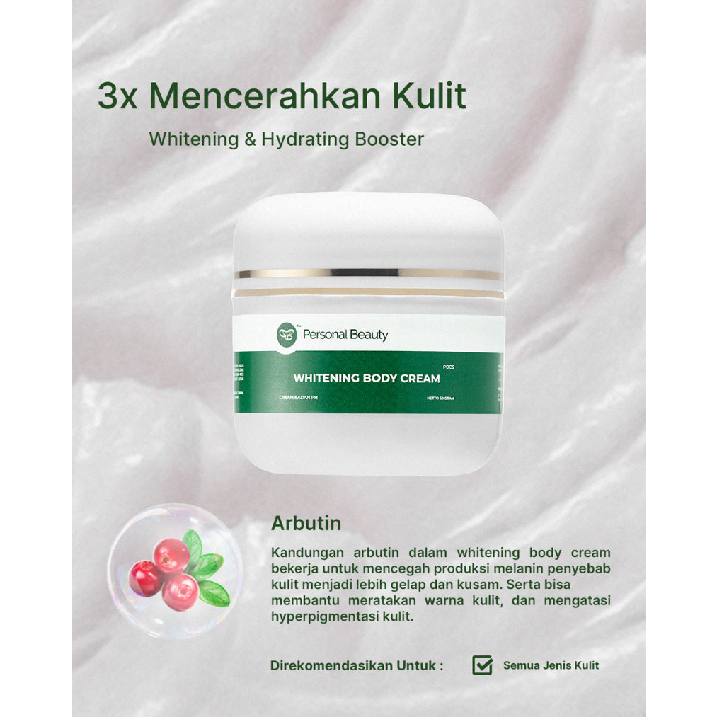 PERSONAL BEAUTY WHITENING BODY CREAM PENCERAH KULIT BADAN SANGAT AMAN BPOM