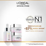 L’Oreal Paris Glycolic Bright Skincare Kit 3 Pcs 15ml – Serum, Day and Night Moisturizer AHA Glycolic Acid Peeling Brightening Untuk Melembabkan dan Mencerahkan Loreal