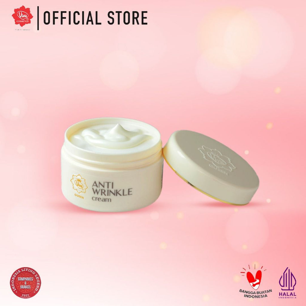 Viva Queen Anti Wrinkle Cream with Extract Walnut Seed, Vit E, Jojoba & Olive Oil - 22gr
