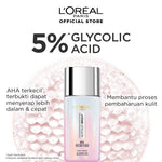 L'Oreal Paris Glycolic Bright Glowing - Toner 65ml & Serum 15ml - Kulit Cerah, Glowing & Noda Hitam Tersamarkan   Kulit Kusam, Noda Hitam, Bekas Jerawat, Eksfoliasi  Brightening
