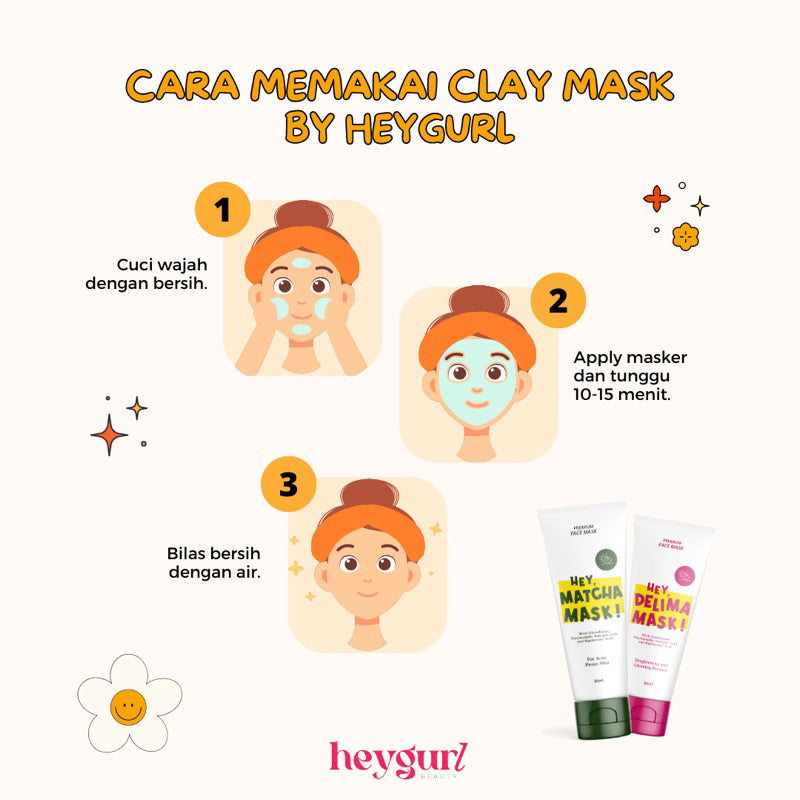 Hey Delima Mask | Clay Masker by HeyGurl Brightening and Glowing Booster