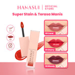 Hanasui Tintdorable Lip Stain - Lip Tint Melembapkan Transferproof Tahan Lama Natural Formula Ringan