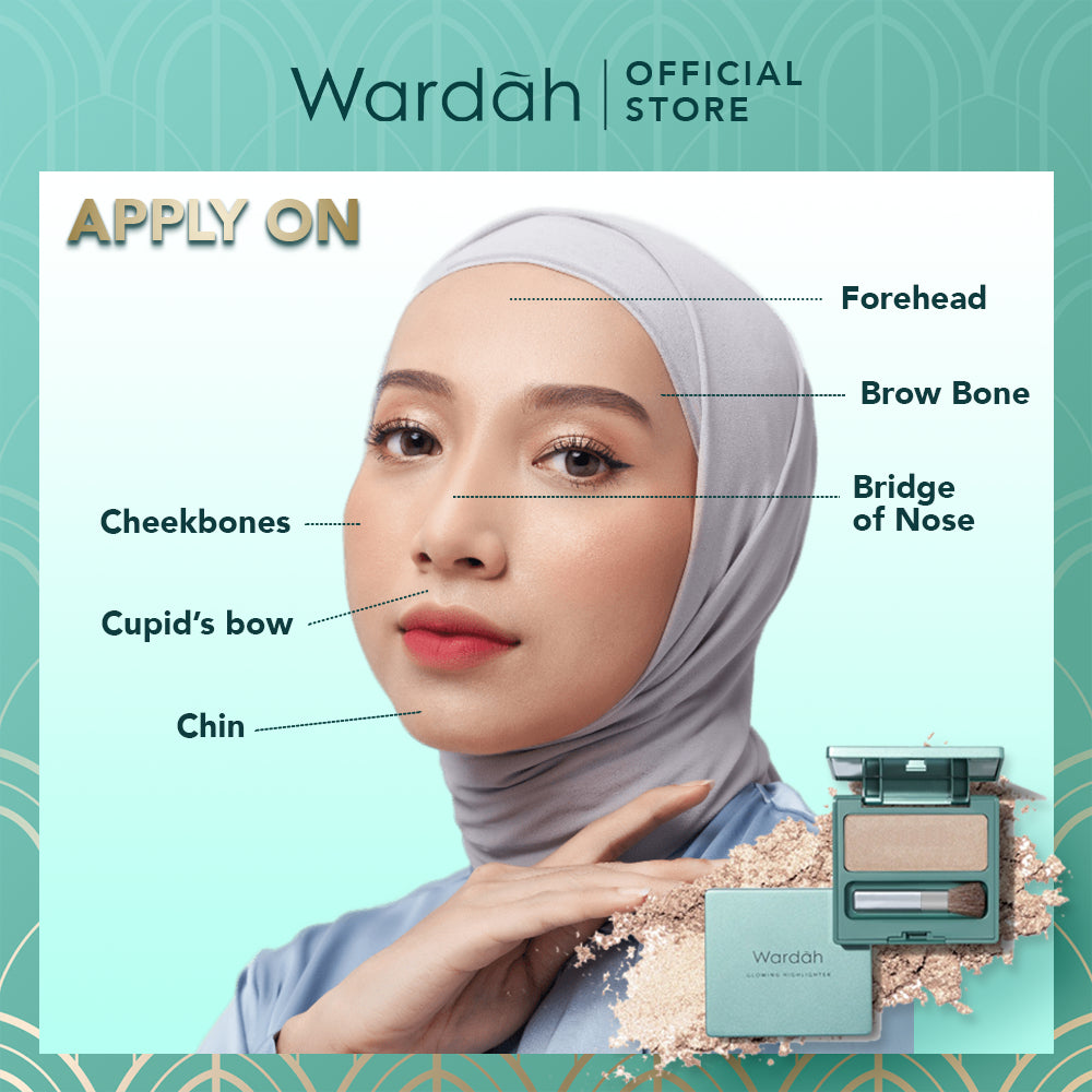 WARDAH Exclusive Glowing Highlighter - Memberikan Efek Glowing Yang Intense - Tekstur Creamy dengan Shimmer yang Halus - Tahan Lama Hingga 8 Jam dengan Hasil Akhir Natural - Makeup