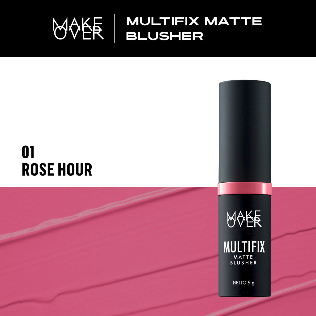 MAKE OVER Multifix Matte Blusher 9 g - Blush On Stick