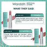 WARDAH Exclusive Matte Lipstick - Warna Intense dalam Sekali Oles - Pigmented Tahan Lama dengan Hasil Akhir Soft Matte - Lembab dengan Vitamin E - Makeup