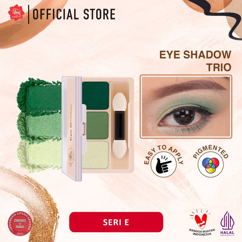 Viva Queen Eye Shadow - Trio (tersedia 6 varian kombinasi warna)