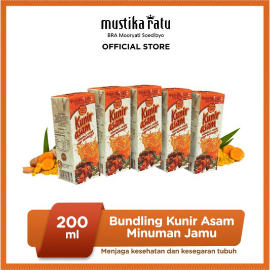 Mustika Ratu Bundling 5 pcs Minuman Kunir Asem 200ml