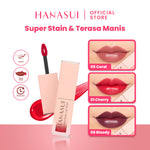 Hanasui Tintdorable Lip Stain - Lip Tint Melembapkan Transferproof Tahan Lama Natural Formula Ringan