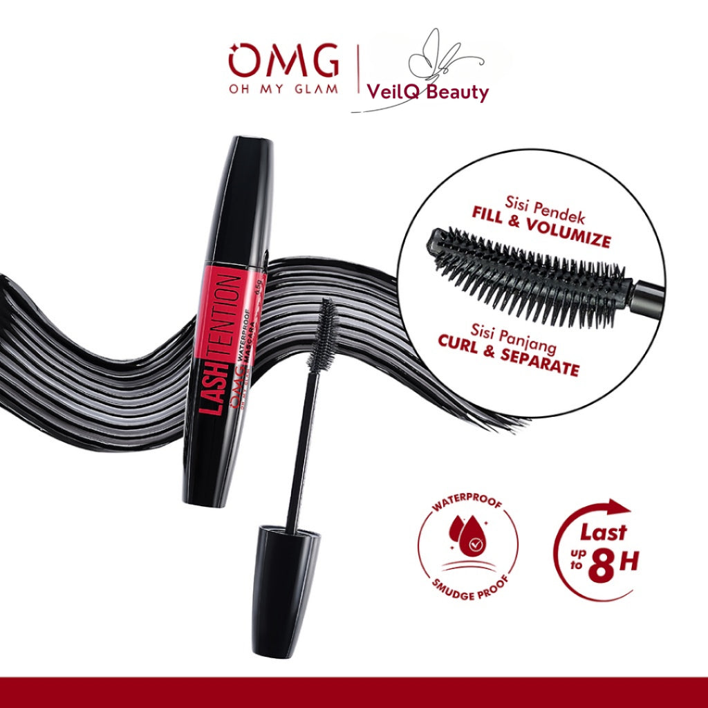 OMG Oh My Glam LASHTENTION Waterproof Mascara Precise Matic Eyebrow