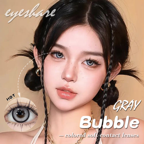 Eyeshare Softlens Bubble Gray Softlens 14.5mm Big Eyes