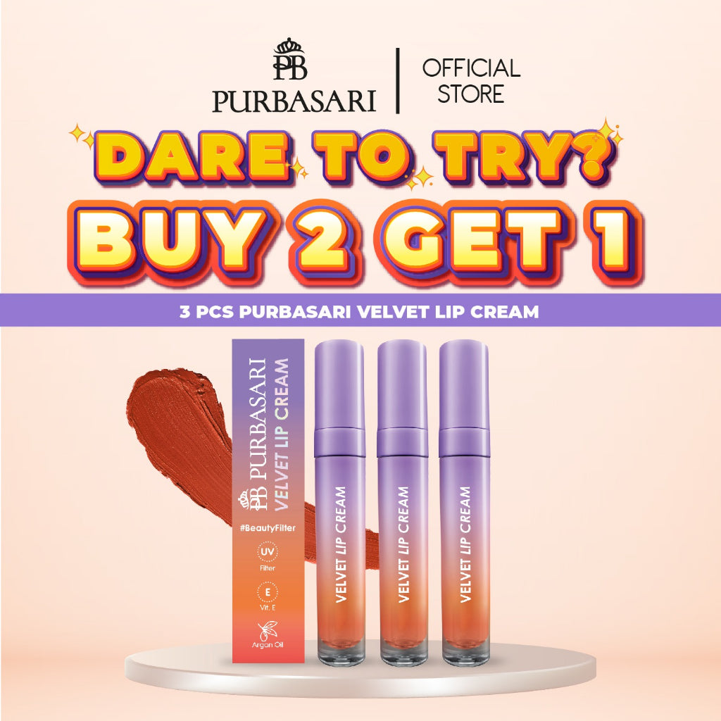 [DAPAT 3] Purbasari Velvet Lip Cream / Lip Cream Transferproof / Lip Cream Viral