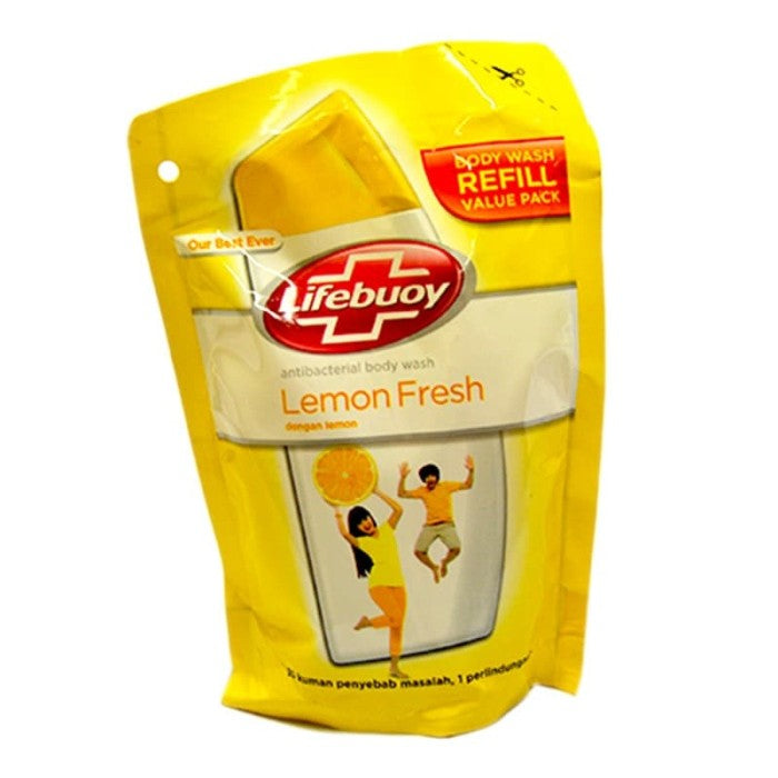 LIFEBUOY ANEKA SABUN MANDI BODY WASH REFILL MATCHA LEMON FRESH TOTAL 10 250 ML