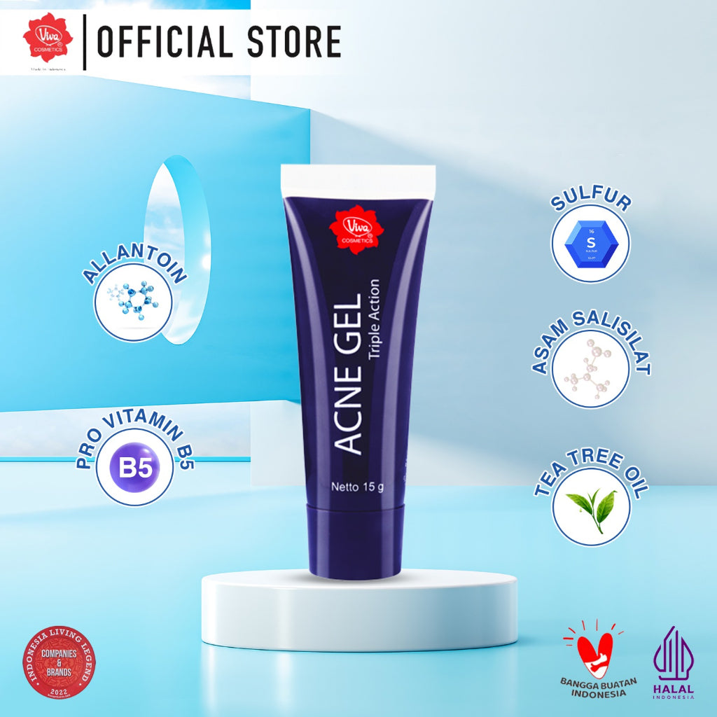 Viva Acne Gel Triple Action with Allantoin & Vit B5 - 15gr