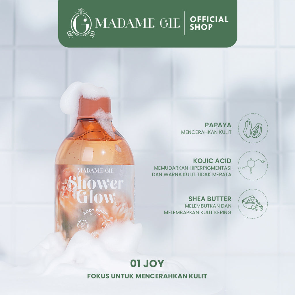 3X Madame Gie Shower Glow - Hypoallergenic Sabun Mandi Body Wash