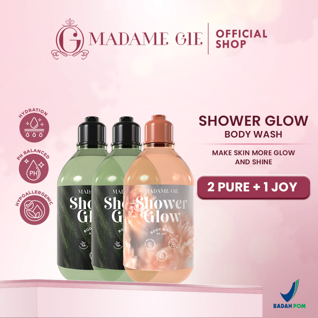 3X Madame Gie Shower Glow - Hypoallergenic Sabun Mandi Body Wash