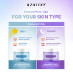 [Twin Pack] Azarine Barrier Moisturizer Series Pelembab Wajah Cream Gel Facial Moisturizer Instant Moist Mencerahkan Kulit Kusam Berjerawat Sensitif [2x30g]