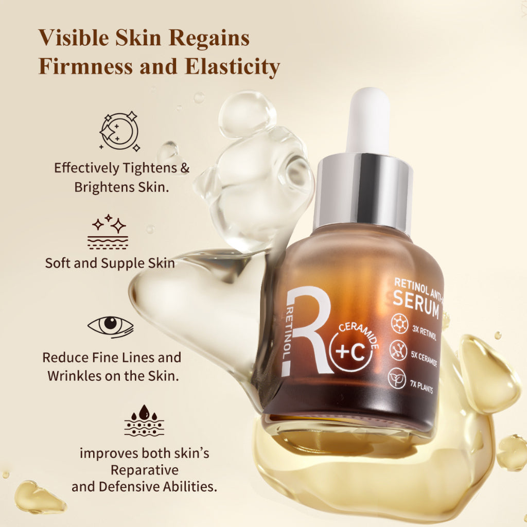 PREMIERE BEAUTE REVERSE SERIES RETINOL ANTI-AGING SERUM 30ml Tightens & Brightens Skin Visible Anti Aging & Samarkan Kerutan Retinol Skin Renewal