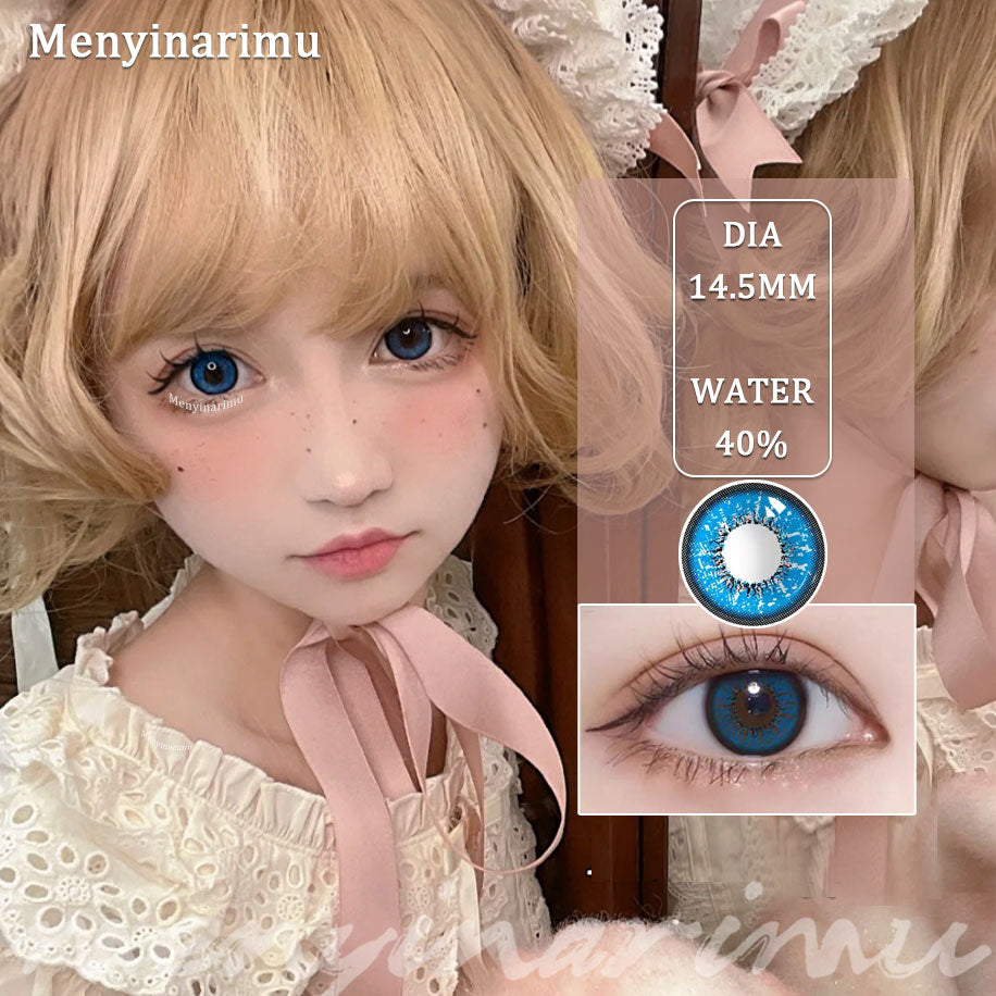 Eyeshare Softlens 1Pasang Bella Yellow 14.5mm Big Eye Cosplay Lensa Kontak Softlens