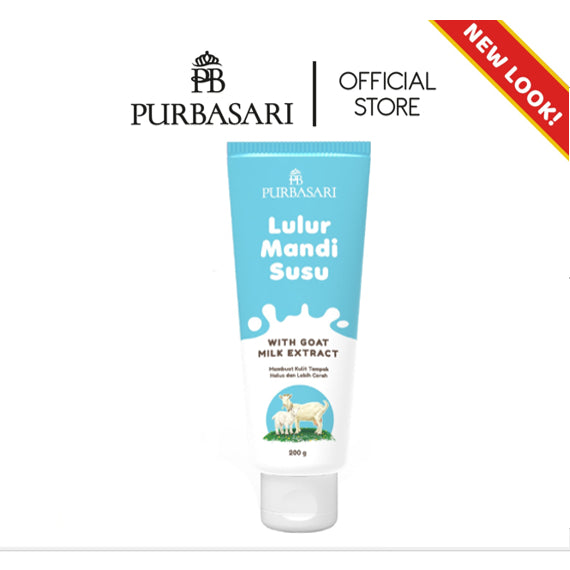 [DAPAT 3] Purbasari Lulur Mandi Susu Tube 200gr - Kulit Kering Scrub Tubuh  Melembutkan