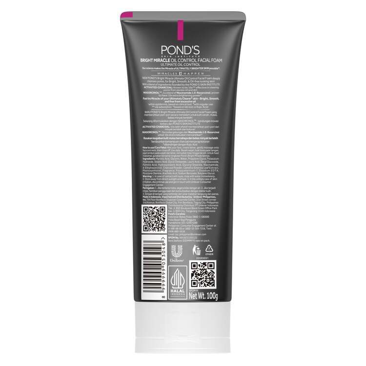 Pond's Bright Miracle Ultimate Oil Control Facial Foam 100G x2