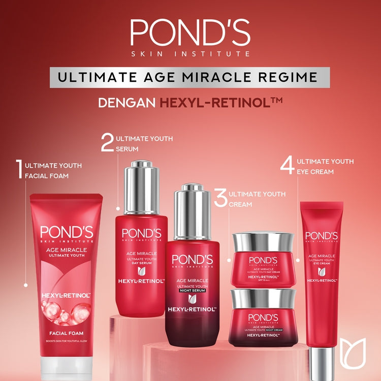Pond's Age Miracle Hexyl Retinol Niacinamide Night Cream 9gr x2 (Mencerahkan Kulit dalam 7 hari dengan 10x kekuatan Anti Aging Terbaik)