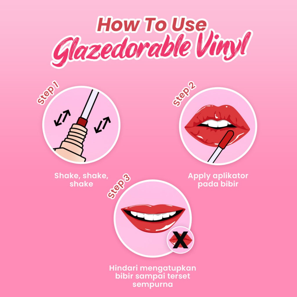 Hanasui Glazedorable Vinyl Stain - Plumpy Glazed Lips Vibrant Colour Technology Hydrating Moisturizing Melembabkan Tahan Lama