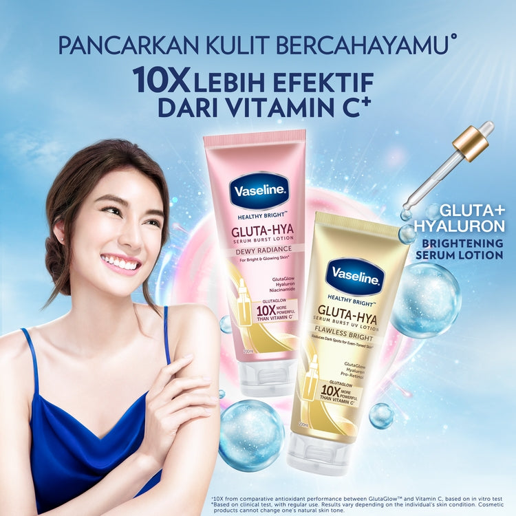 Vaseline Gluta-Hya Body Serum Dewy Radiance 200 mL x2