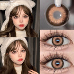 Eyeshare Gray Lensa Kontak 1Pasang 14.5mm Soflen Soflens Big eye Contact lens