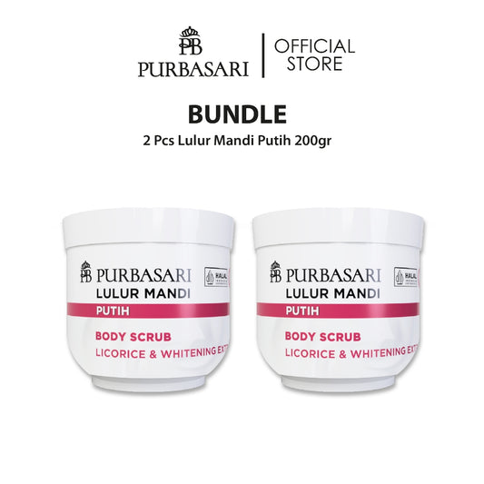 [Bundle Hemat] Purbasari Lulur Mandi Putih 200 gr / Body Scrub - Mencerahkan - Melembabkan - menyamarkan flek hitam