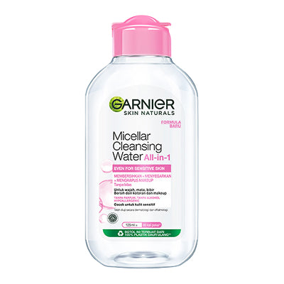 Garnier Micellar Water Pembersih Makeup Vitamin C 125 ml Garnier Micellar Water Pembersih Makeup Air Mawar 125 ml Garnier Micellar Water Pembersih Makeup untuk Kulit Sensitif 125 ml