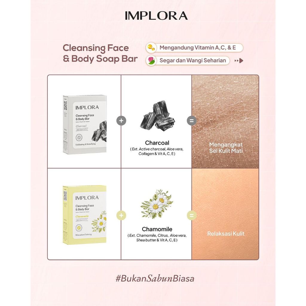 Implora Cleansing Face & Body Bar Soap | Body, Face & Hand Cleanser