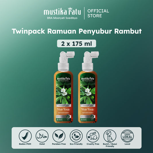 Mustika Ratu Twinpack Ramuan Penyubur Rambut 175ml Hair Tonic