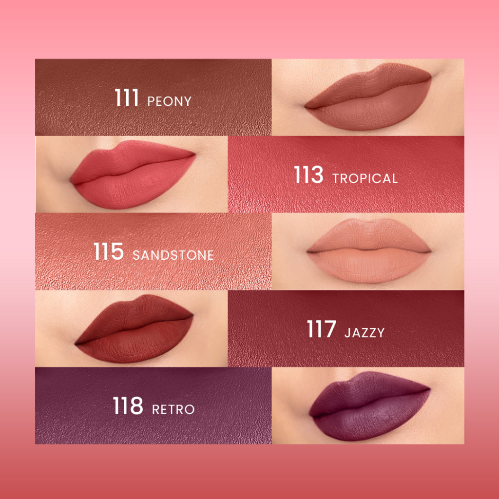 Hanasui Mattedorable Lipstick - Anti Geser Formula  Smudgeproof Transferproof Long Lasting Tahan Lama Melembabkan Hidrasi Optimal