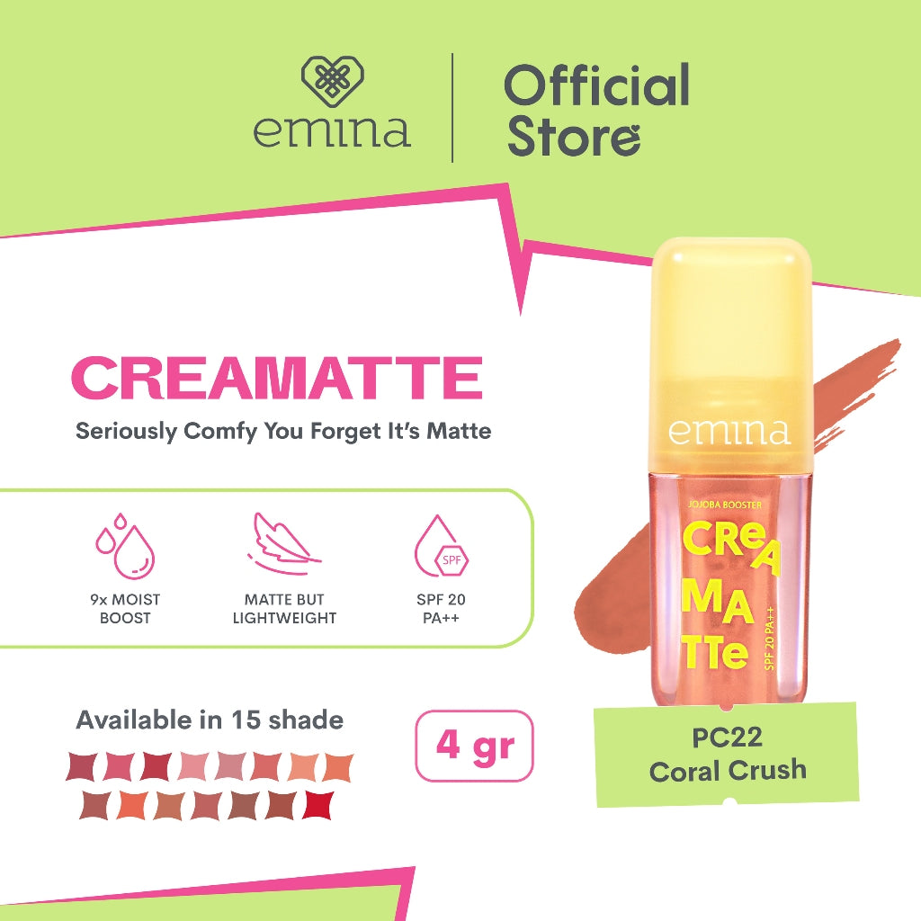 NEW! Emina Creamatte 4 g - Comfily Matte 9x Moist Boost