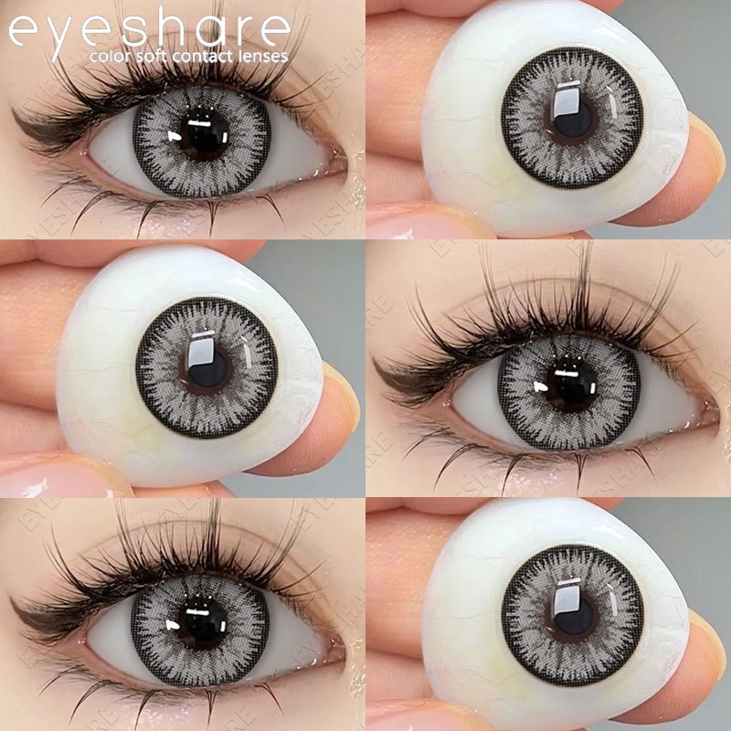 Eyeshare Softlens Bubble Gray Softlens 14.5mm Big Eyes