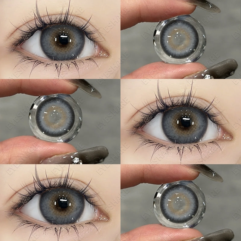 Eyeshare Iceland Brown 1Pasang 14.2mm Lensa Kontak Soflens Warna softlense