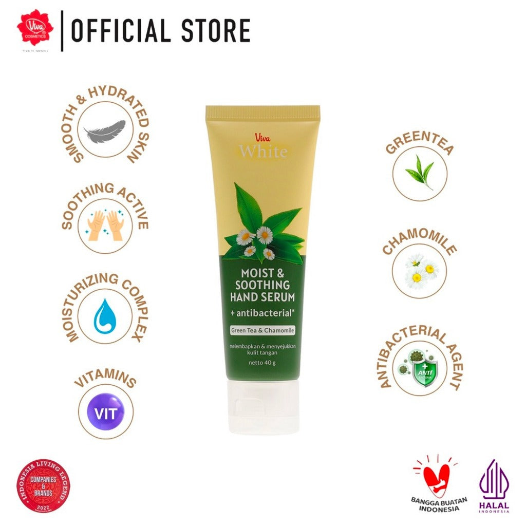Viva White Hand Serum + Antibacterial with Moisturizing Complex, pH Balanced & Vitamins (VIT E & PRO VIT B5) - tersedia 3 varian