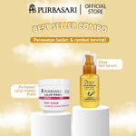 [BUNDLE HEMAT] Purbasari Lulur Mandi Putih 200g + Onyx Hair Serum 65ml | Serum Perawatan Rambut Wangi