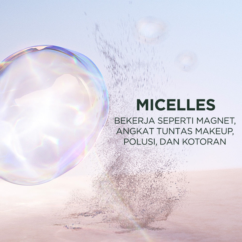 GARNIER Micellar Water Pink Skin Care 400ml Skincare Cleansing - Pembersih Wajah & Make up untuk Kulit Sensitif Micellar Cleansing Water