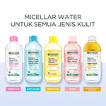 GARNIER Micellar Water Pink Skin Care 400ml Skincare Cleansing - Pembersih Wajah & Make up untuk Kulit Sensitif Micellar Cleansing Water