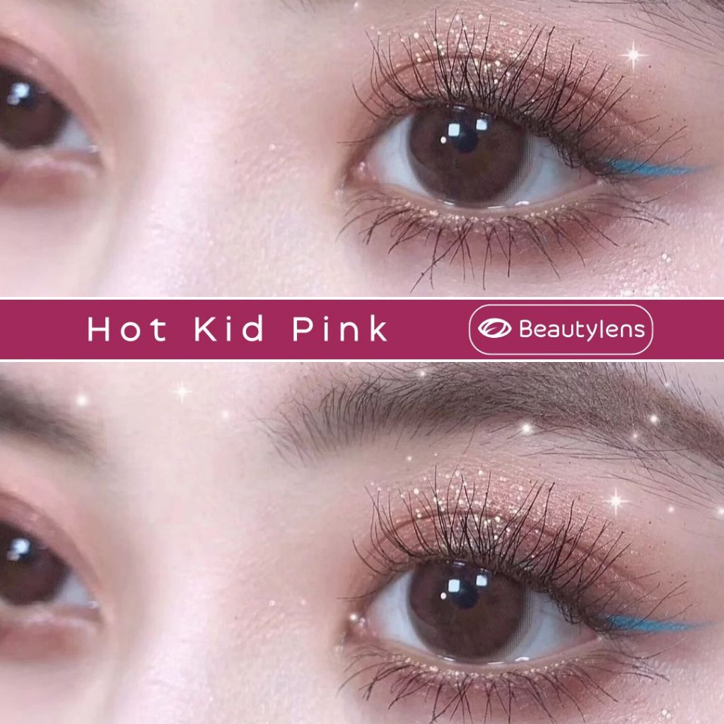 Live18 Hot Kid Pink 14.0 BEAUTYLENS Softlens Berwarna Lensa Merah Muda dan Cokelat normal&minus