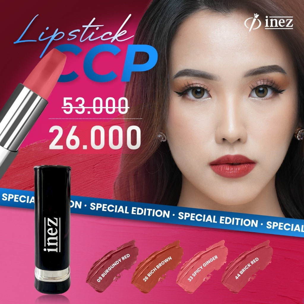 INEZ CCP Lipstick (Lipstick INEZ 09 Burgundy Red)COLOR CONTOUR PLUS LIPSTICK (SPECIAL EDITION 2024)