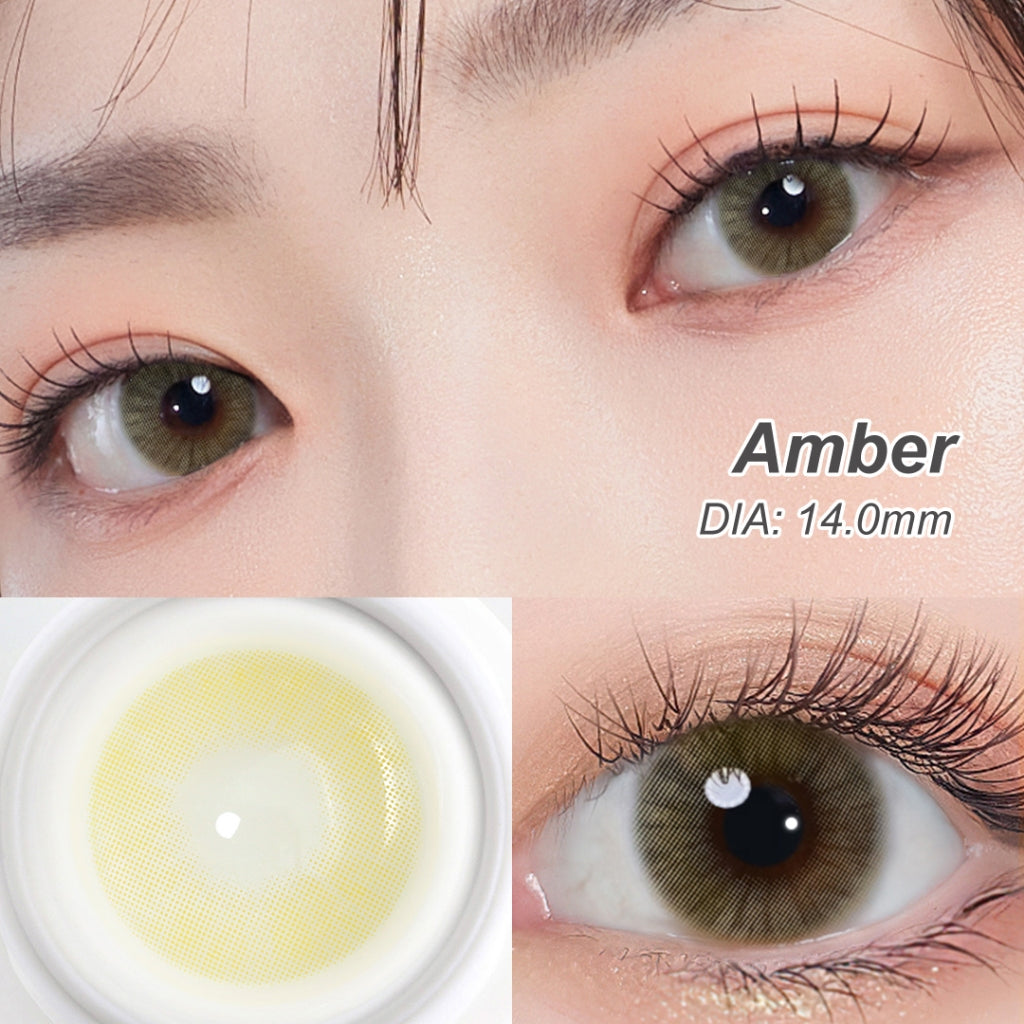 [0.00 s/d -8.00] Magister softlens Minus 14.00MM Queen Ochre Soflen Minus Graphite Amber Soflen Sepasang 6Bulan
